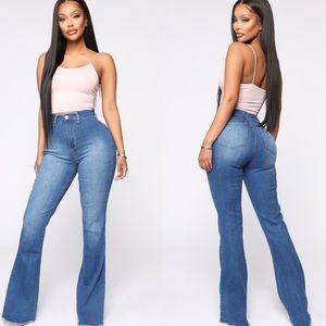 Fashion Nova high rise flare jeans